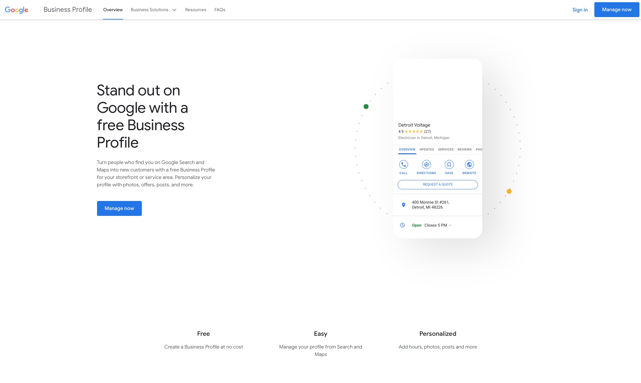 screen shot google business